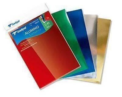 Paq.5h cartulina metalizada 235g 50x65cm colores surtidos