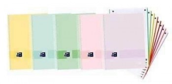 Bloc Oxford 400158956 A4+ 160H 90G cuadros 5X5 Pastel