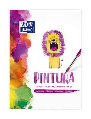 Bloc dibujo encolado acuarela y tempera Oxford 400147938 A4 20H 180G kids