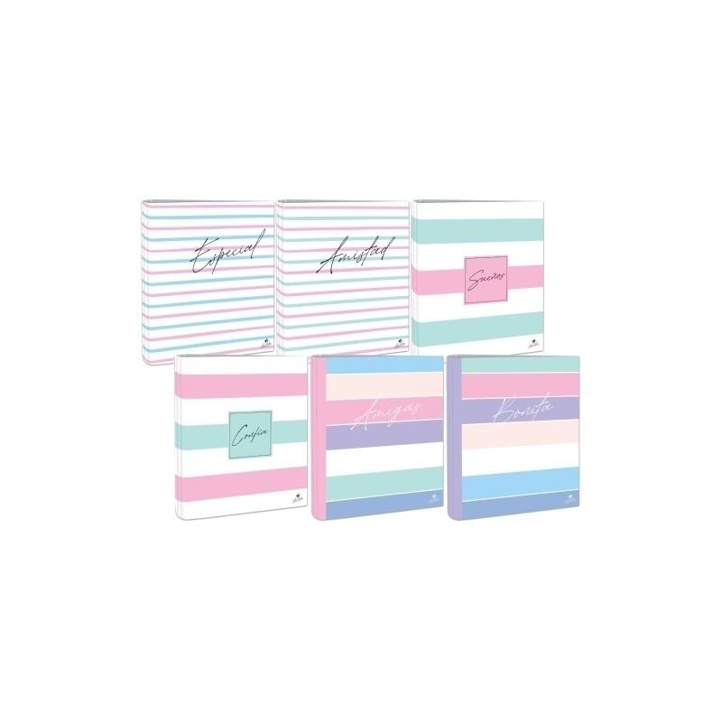 Exp. 12 carpetas Mariola folio 4a. 40 mm mixta 6 diseños std. 592RF-EX