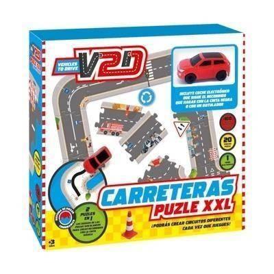 V2D004 PUZLE XXL INFINITO - CARRETERAS (CON COCHE) IMAGILAND