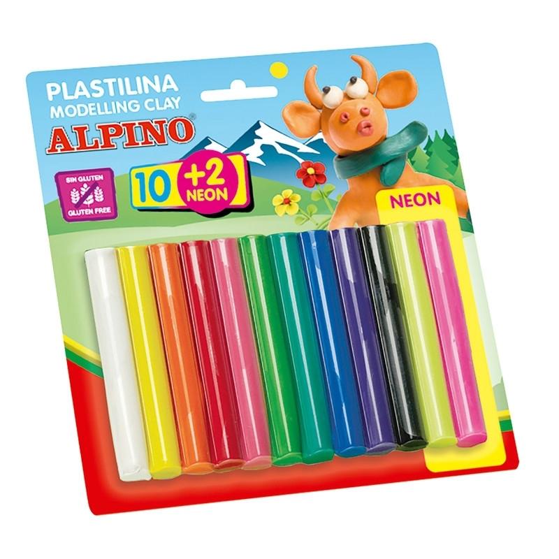 Pastilina  Alpino surtida Neon 10+2 17gr DP000018