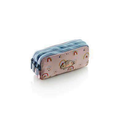 PORTATODO TRIPLE RECTANGULAR RAINBOW ROSA MR16121