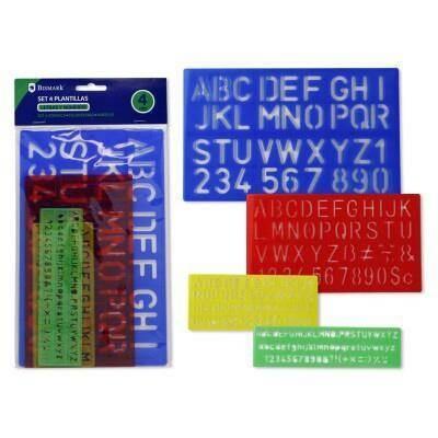 SET 4 PLANTILLAS DE LETRAS Y NUMEROS FLEXIBLES 330016