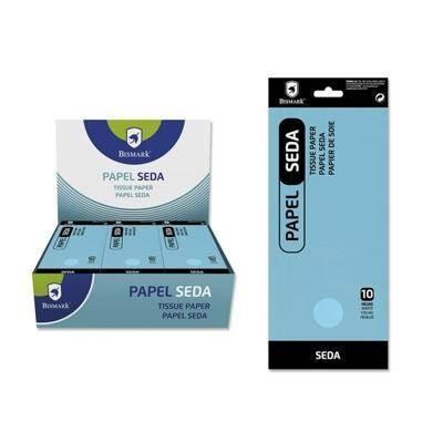 PAPEL SEDA LISO AZUL CLARO. BOLSA 10 HOJAS 326610