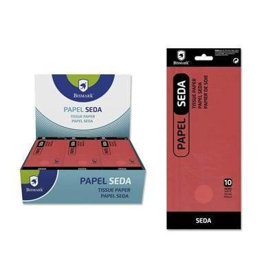 PAPEL SEDA LISO ROJO. BOLSA 10 HOJAS 326612