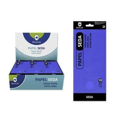 PAPEL SEDA LISO AZUL OSCURO. BOLSA 10 HOJAS 326614