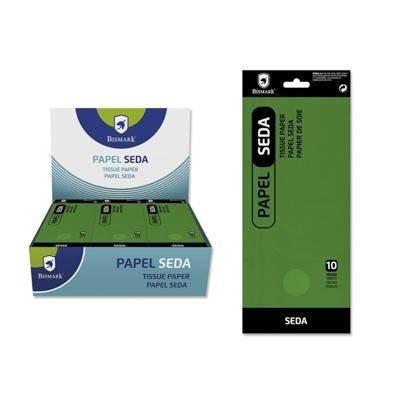 PAPEL SEDA LISO VERDE OSCURO. BOLSA 10 HOJAS 326615
