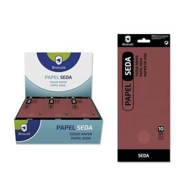 PAPEL SEDA LISO MARRON. BOLSA 10 HOJAS 326617