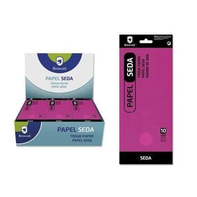 PAPEL SEDA LISO ROSA FUCSIA. BOLSA 10 HOJAS 326618