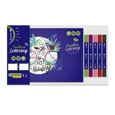 BLOCK DE LETTERING A4 +5 ROTULADADORES DOBLE PU 330139