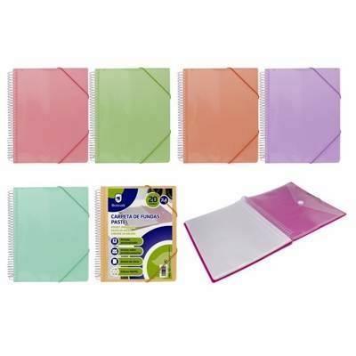 Carpeta fundas espiral Bismark pastel