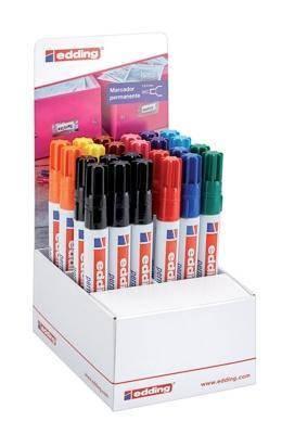 Expositor con 24 Edding 3000. Permanente. Punta redonda 1,5-3mm. Colores surtidos