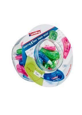 Bombonera con 60 cintas correctoras mini. 5mmx6m. 60 unidades