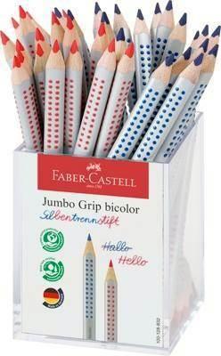 CUBILETE C/36 LAPICES GRIP JUMBO BICOLOR 110990