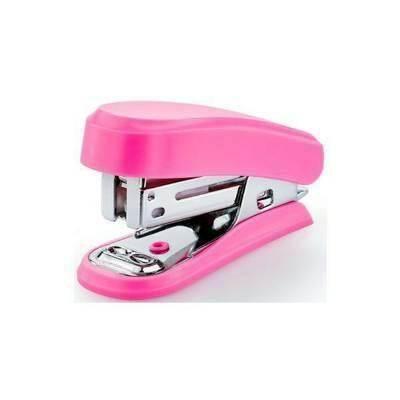 Mini grapadora Novus rosa
