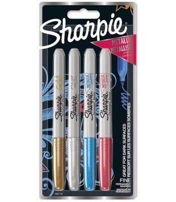 Rotulador Sharpie permanente B/4 fine metalizado surtido 2067107