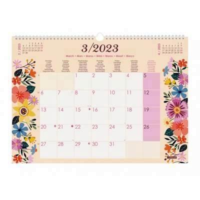 787500123 CALENDARIO DESIGN L 2023 FLORAL INTL+ FINOCAM