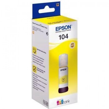 EPSON tinta 104 EcoTank Yellow ink bote C13T00P440