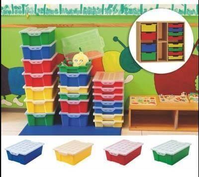 Caja apilable grande 14 litros Faibo 787-07 con tapa azul
