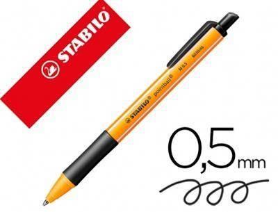 Boligrafo Stabilo Pointball negro 6030/46