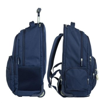 625601SNCB Mochila con ruedas 6 cremalleras (25 l) serie 1918, azul marino