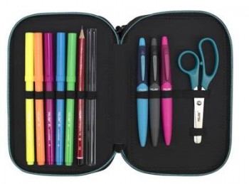 081364SN1P Plumier 3 pisos con contenido Sunset, rosa