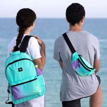 624605SN1GR Mochila urbana clásica Sunset, verde