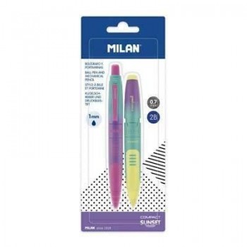 BWM10438 Blíster 1 bolígrafo tinta azul + 1 portaminas COMPACT Sunset