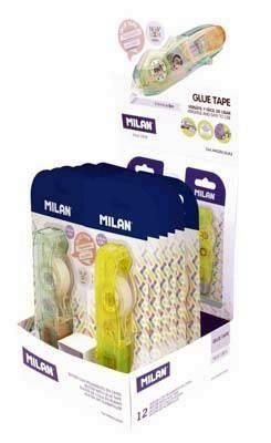 4402912LK2 Caja expositora 12 blísters pegamento en cinta 8,4 mm x 8 m serie New Look