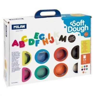913308LL Maletín 8 botes 59 g pasta blanda Soft Dough con herramientas 'Muchas letras'