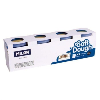 9135111004 Caja 4 botes 116 g pasta blanda Soft Dough, blanco