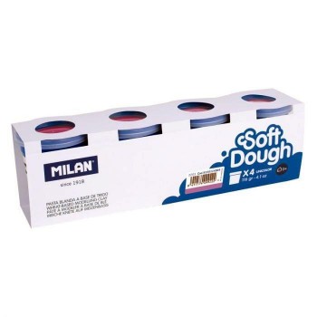 9135114004 Caja 4 botes 116 g pasta blanda Soft Dough, lila
