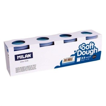 9135115204 Caja 4 botes 116 g pasta blanda Soft Dough, azul