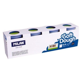 9135116004 Caja 4 botes 116 g pasta blanda Soft Dough, verde