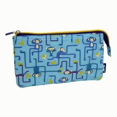 Estuche 5 compartimentos serieTangled Monkeys, azul 081133TNG