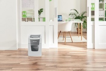 Destructora Leitz IQ Auto+ 100 P4, autoalimentación, blanca 80110000