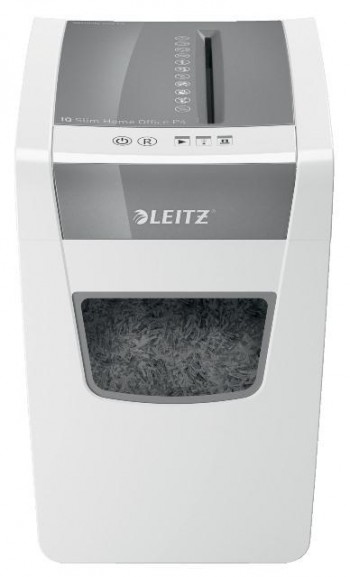 Destructora Leitz IQ Slim Home Office P4, blanco/plata 80010000