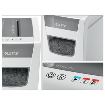 Destructora Leitz IQ Slim Home Office P4, blanco/plata 80010000
