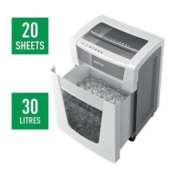 Destructora Leitz IQ Office Pro P4, blanco/plata 80060000