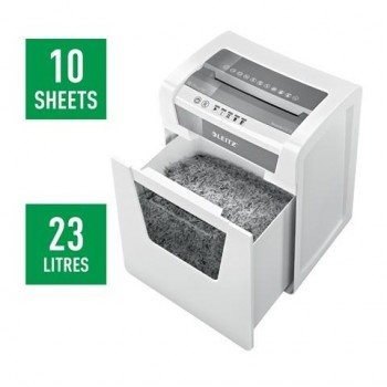 Destructora Leitz IQ Office P5, blanco/plata 80020000
