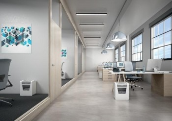 Destructora Leitz IQ Office P5, blanco/plata 80020000