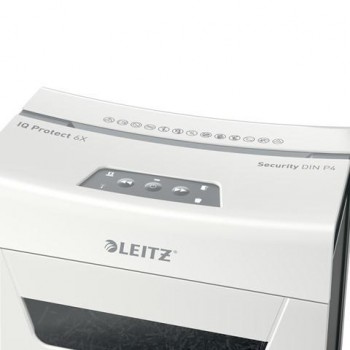 Destructora Leitz IQ Protect 6 P4, blanco/plata 80900000