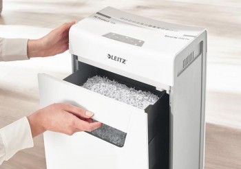 Destructora Leitz IQ Protect 10 P4, blanco/plata 80920000