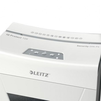 Destructora Leitz IQ Protect 10 P4, blanco/plata 80920000