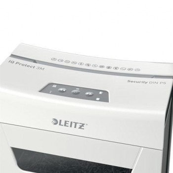 Destructora Leitz IQ Protect 3 P5, blanco/plata 80930000