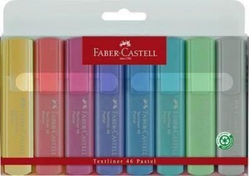 Rotulador fluorescente Faber- Castell pastel estuche de 8 colores 154681