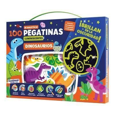 PTC019 MALETIN 100 PEGATINAS LUMINISCENTES- DINOSAURIOS