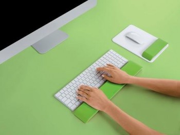 Reposamuñecas para teclado Leitz WOW verde/blanco 65230054