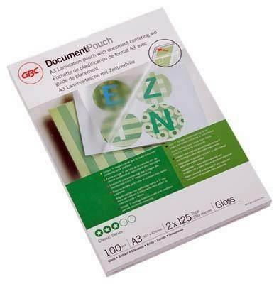 C.100 fundas plastificación GBC 125 micras A3 3200725